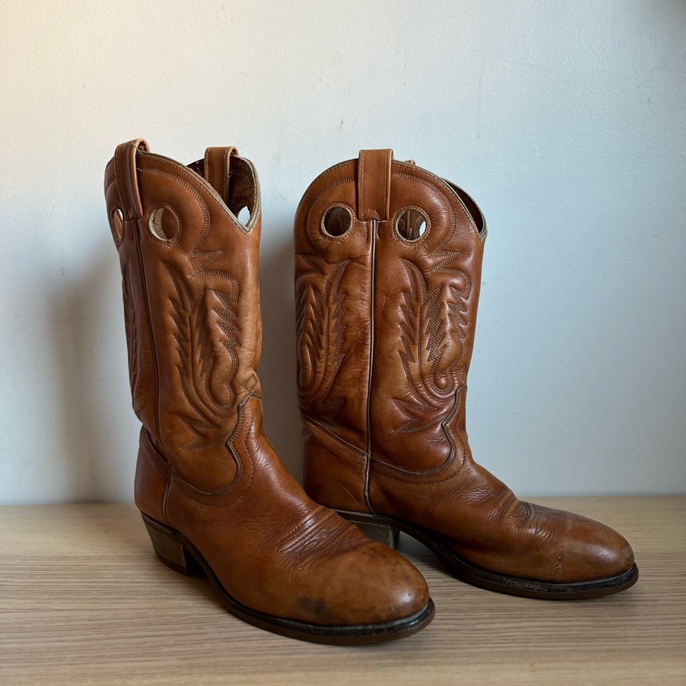 Vintage Brown Leather Western Boots